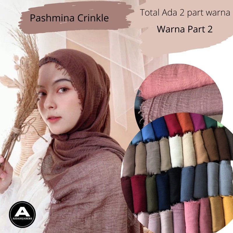 [ Hijabasket ] Pashmina Crinkle Part 2 Pashmina kusut lavanya by azzara | Kualitas Premium