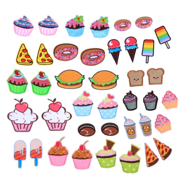 Cupcake Patches for Girls Iron-on Decoration for Clothes