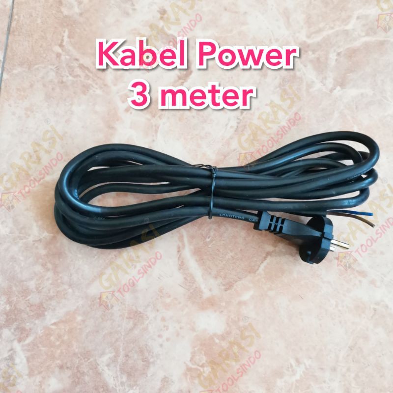 kabel power 3 meter kabel bor gerinda elektronik kabel mesin switch on ...