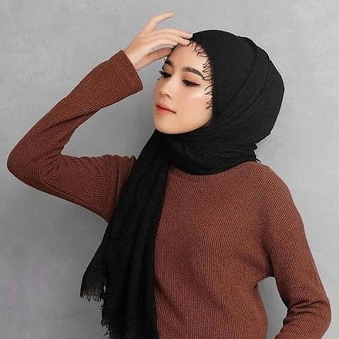 Hijab Pashmina Crinkel Kerudung Pasmina Crinkel Pashmina Negro Pasmina Model Baru Kerudung Terbaru 2020 Lazada Indonesia