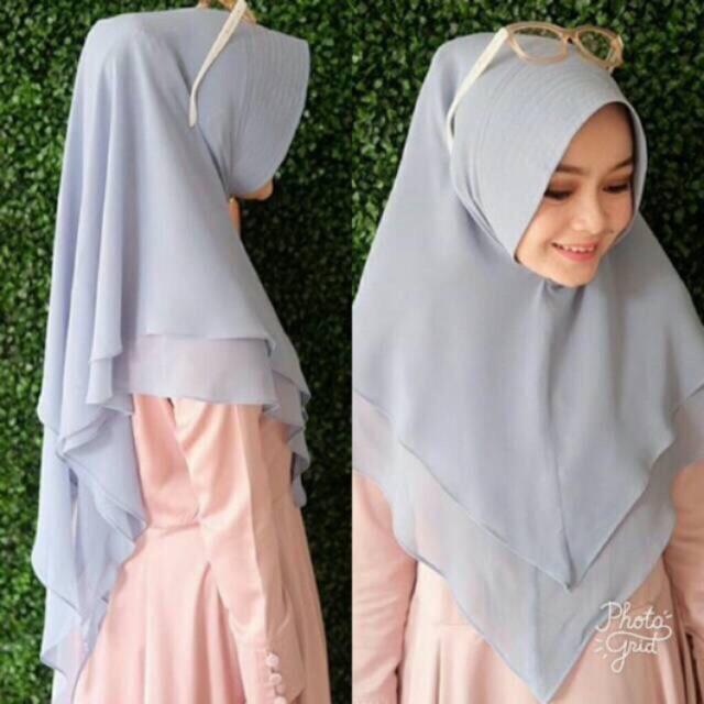 HARGA PROMO!!! Jilbab kerudung bergo instan pinguin penguin JUMBO antem mini 2 layer bahan SIFON KHIMAR GROSIR