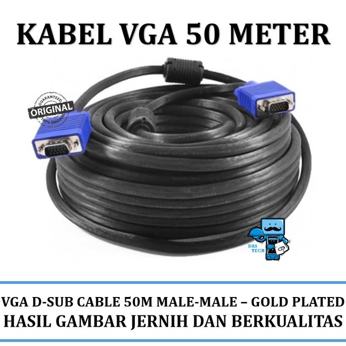 KABEL VGA 50 METER VGA to VGA DSub Male to Male High Quality