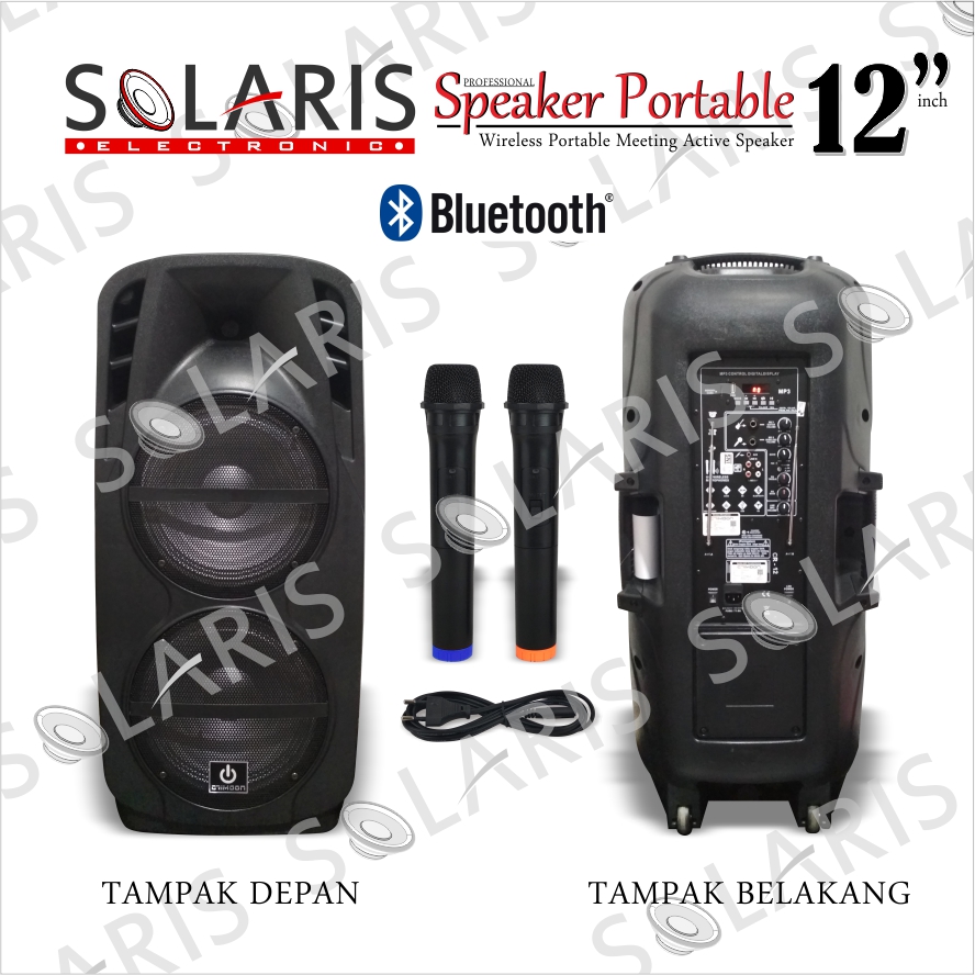 SPEAKER PORTABLE 12 Inch DOUBLE WOOFER CRIMSON CR12 ASTRO Lazada