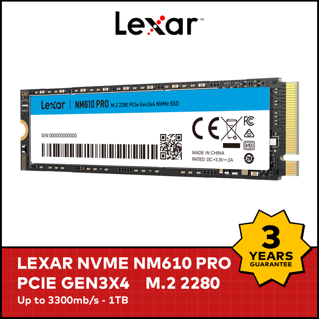 Lexar NM610 Pro SSD 2TB NVMe 2280 PCIe Gen3x4 Lazada Indonesia