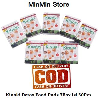 MinMin Store Koyo Detox Putih 3Box Isi 30Pcs - Kinoki Foot Patch - 3Box Isi 30Pcs Koyo Kinoki Original