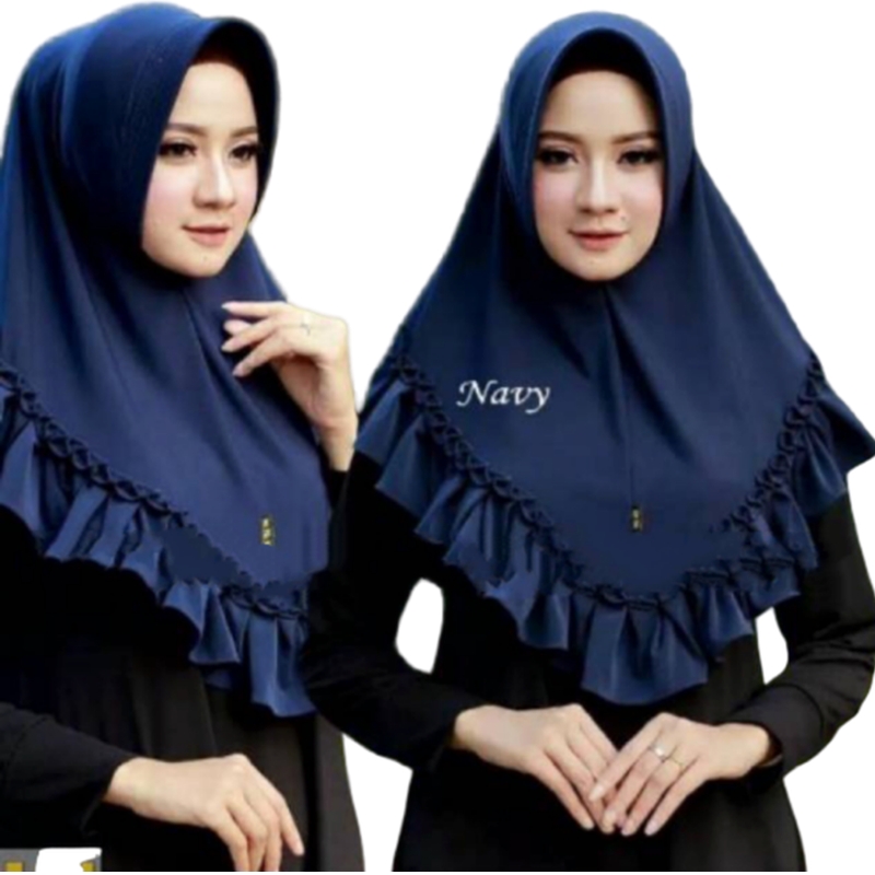 hijab instan / Jilbab instan renda - jilbab Rempel - kerudung jersey rempel Kriwil pet antem - jilbab kriwil instan