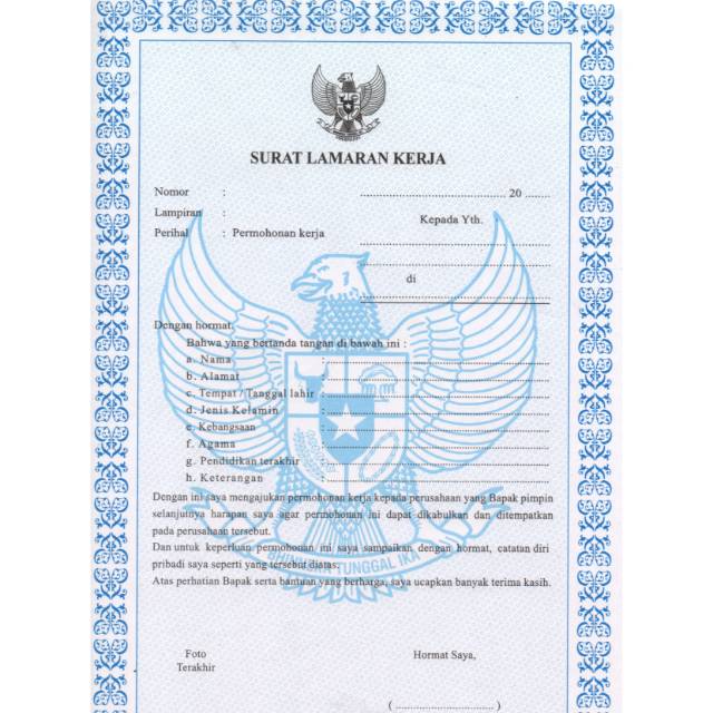 1 Pack Surat Lamaran Kerja Murah Meriah Lazada Indonesia