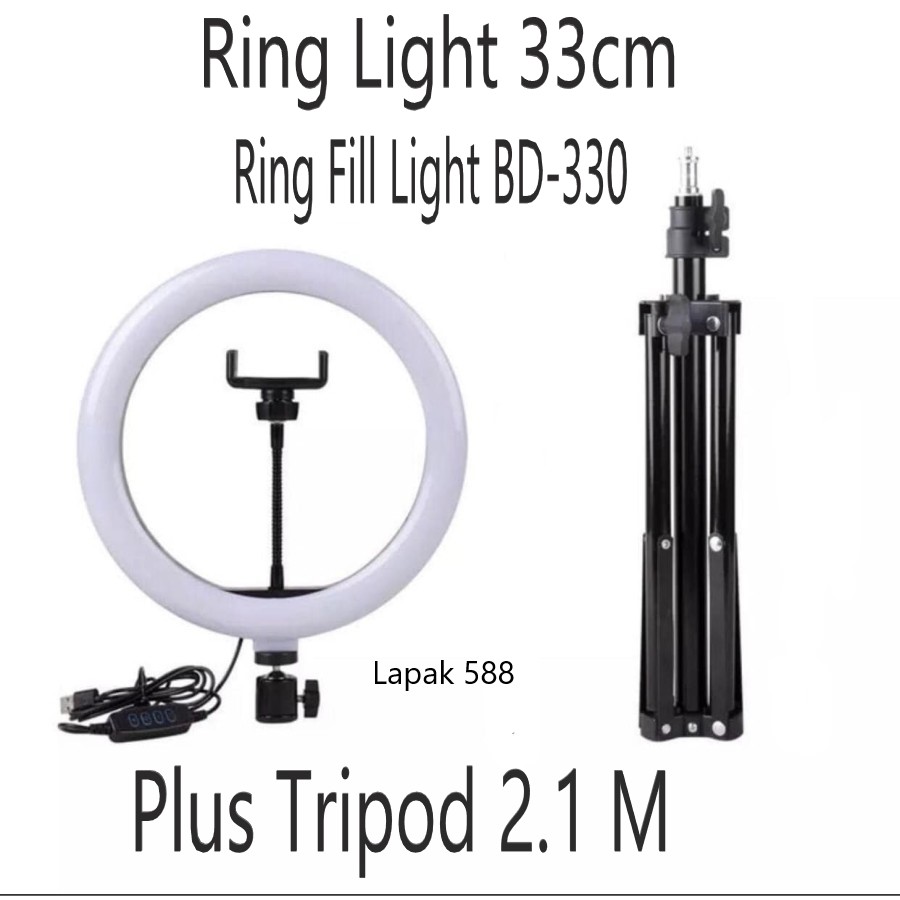 Ring Light 33cm Tripod 2 1m Ring Fill Light 330 Ukuran 13 Inch Lazada Indonesia