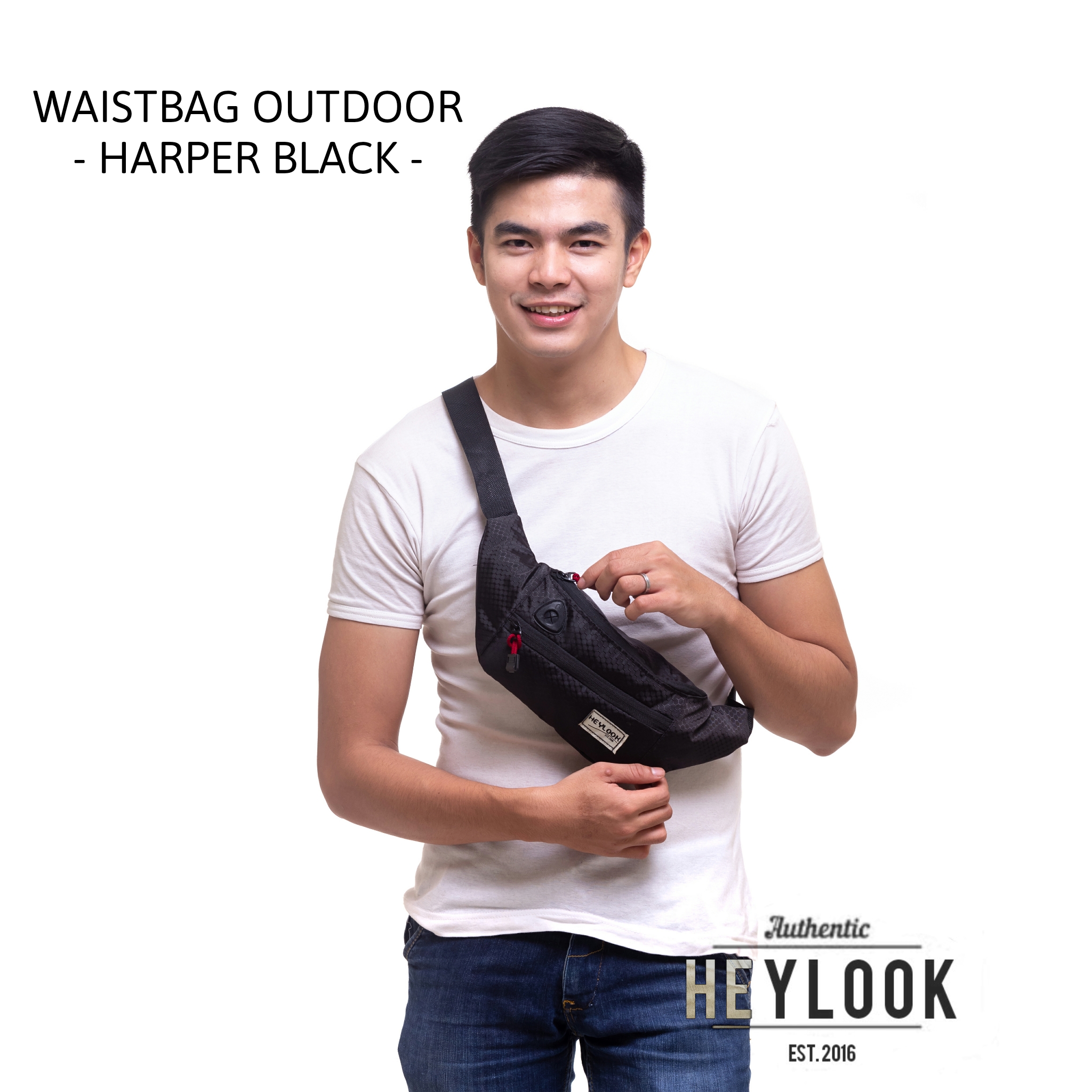 (BISA COD) Tas Selempang Pria Wanita Herper - Waist Bag Waterproof Anti Air - Tas Selempang Outdoor Anti Maling - Tas Pinggang - Tas Travelling - Tas Olahraga Murah - Tas Bahu - Tas Gunung - Model Eiger Torch Visval Consina Fila_Nike_Adidas Original Onic