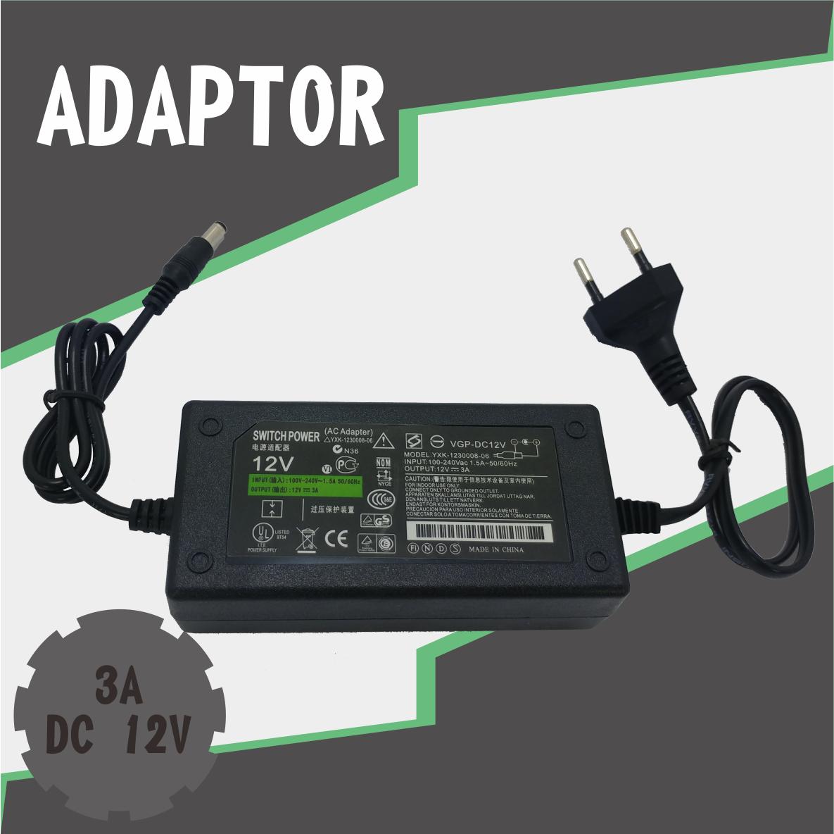 WEITECH ADAPTOR 12V 3A CHARGER TV, LAPTOP, KAMERA 5110 WEITECH ADAPTOR 12V 3A CHARGER TV, LAPTOP, KAMERA 5110