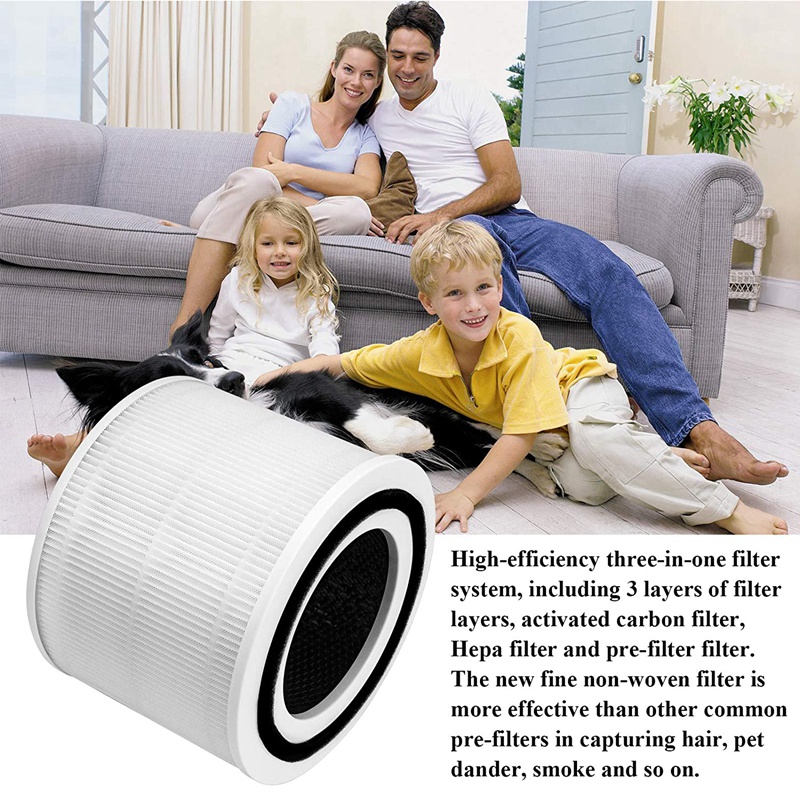 Core 300 Air Filters True HEPA Filter Replacement for LEVOIT Core 300 Air Purifiers Core 300-RF 1 Pack