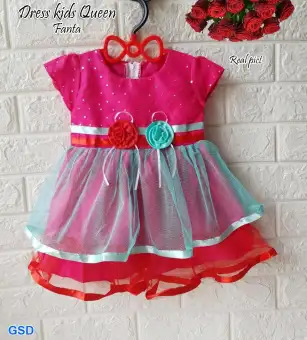 Dress Ulang Tahun Anak Umur 1 2 Tahun Dress Pesta Dress Lokal Realpict Gaun Asli Dress Kids Queen Dress Kids Yeslin