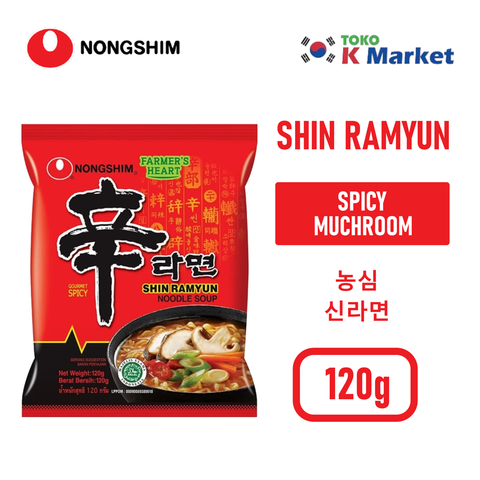 Nong Shim Shin Ramyun Spicy Mushroom 120gr Halal | Lazada Indonesia