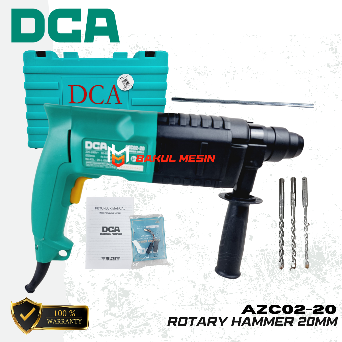 DCA AZC02-20 Mesin bor beton rotary hammer 20mm AZC 02-20 Mesin