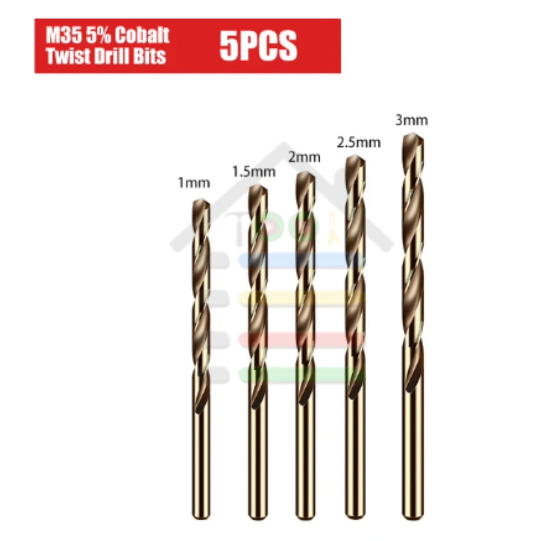 MATA BOR BAJA TEMBAGA HSS M35 5% COBALT TWIST DRILL BIT SET | Lazada ...