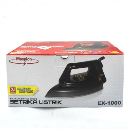 Maspion Ex 1000 Setrika Listrik Dry Iron Hitam Free Kabel Setrika Cadangan Lazada Indonesia