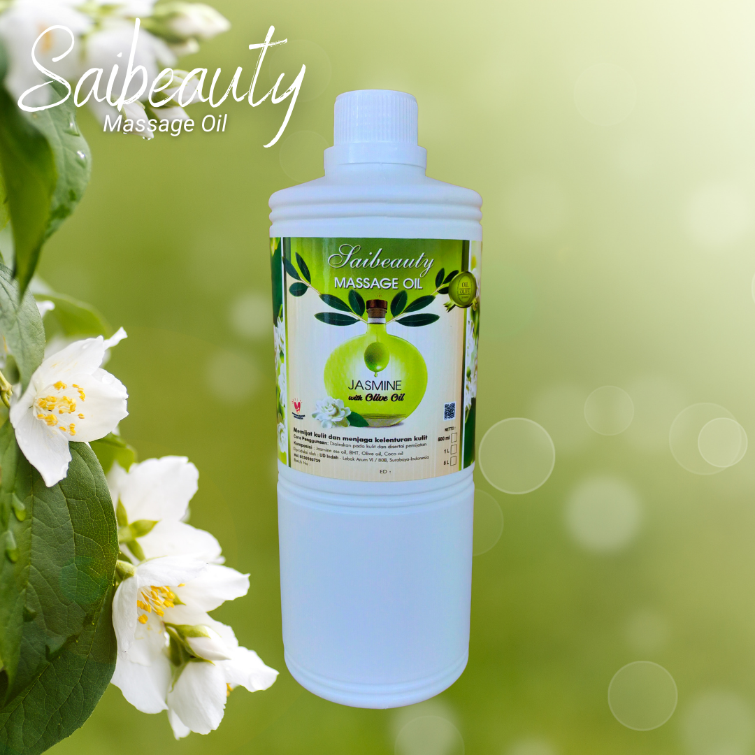 Massage Oil Jasmine Botol 1 Liter Minyak Pijat with Olive Oil 1lt