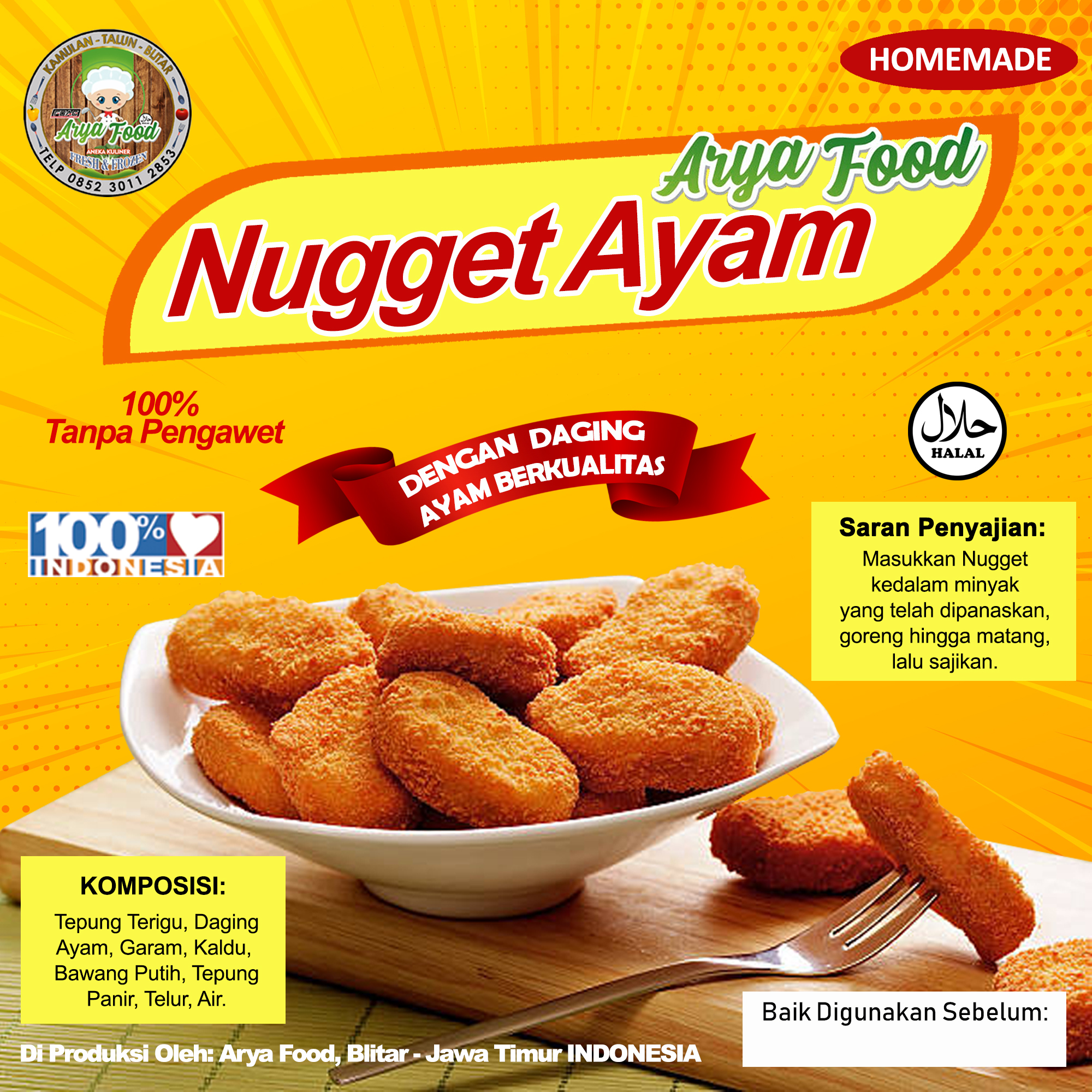 Nugget Ayam Home Made Makanan Beku 250gr Halal Cod Bayar Ditempat Lazada Indonesia