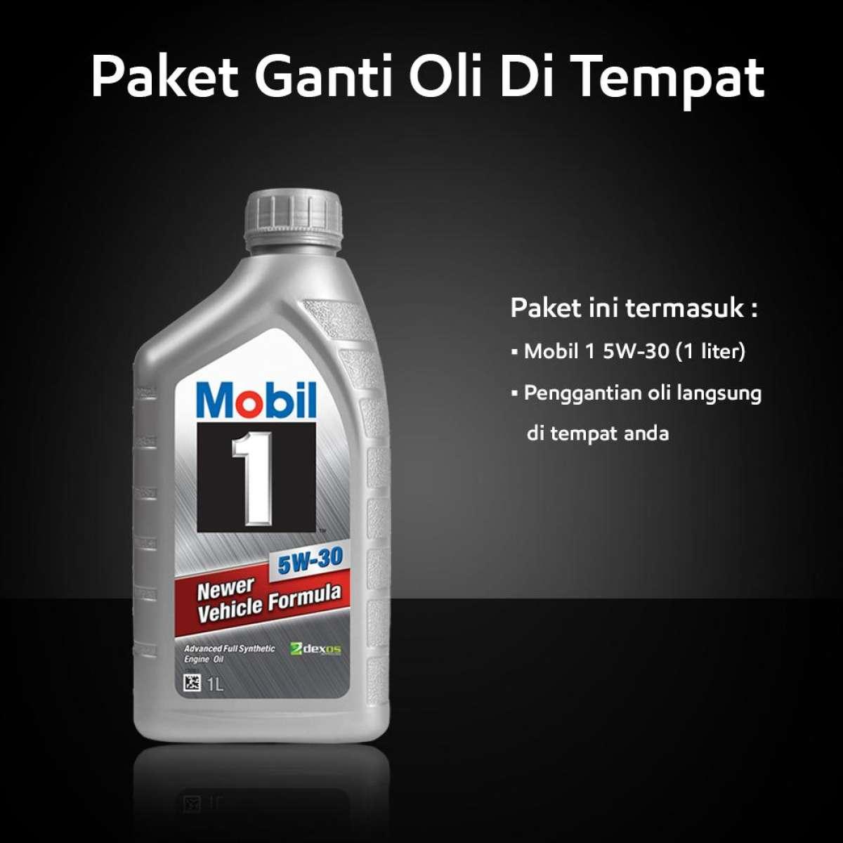 Mobil 1™ 5W-30 (1 liter) Paket Ganti Oli Di Tempat