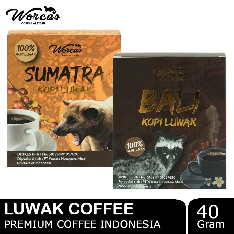WORCAS Kopi Luwak Sachet 40gr ( 5x8gr ) Premium Kopi Indonesia Lazada