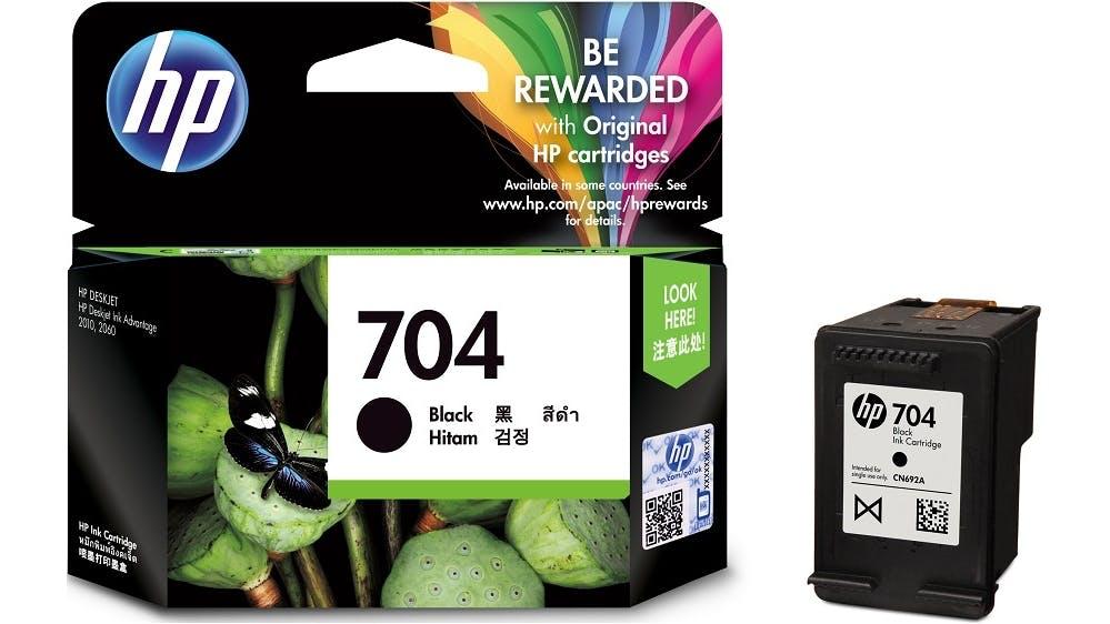 HP INK CARTRIDGE 704 BLACK ORIGINAL 