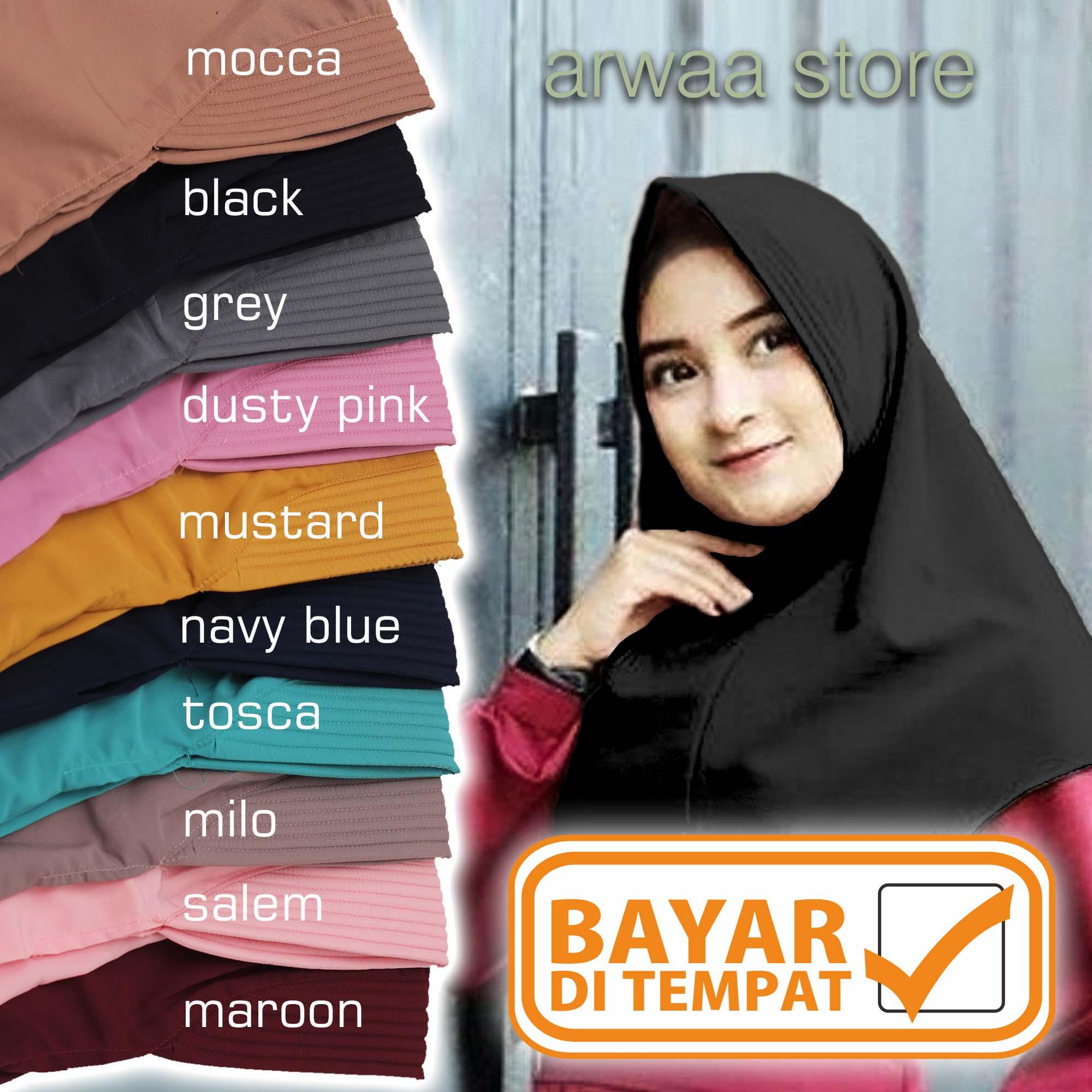 arwaa store - SIMPLE PET Jilbab Hijab Kerudung Khimar Instan Syar’i Pet Antem Simpel Pet Syari Bahan Wolfis Adem Murah Nyaman Terlaris