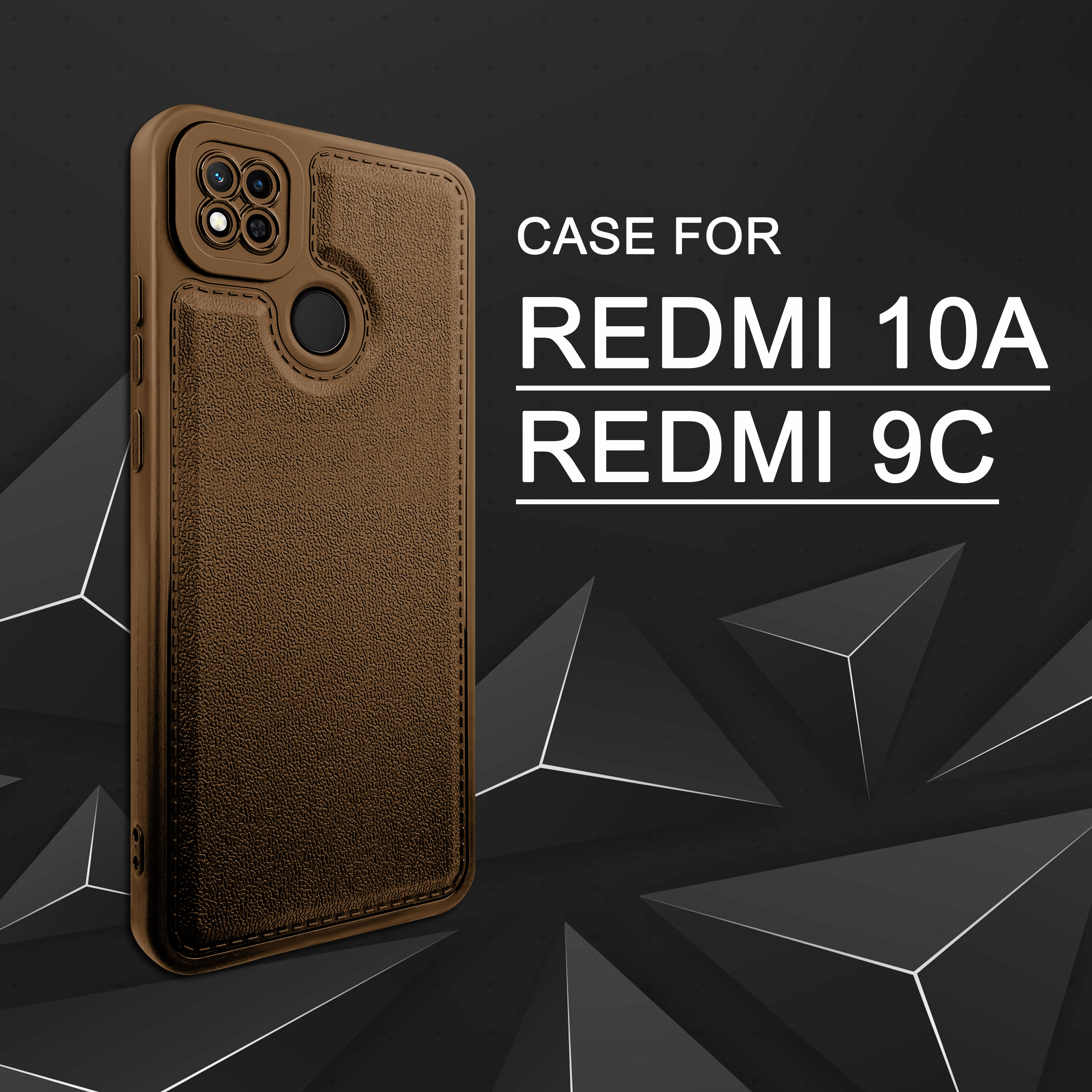 Xiaomi Redmi 9C 10A Case Softcase LEATHER BLACK CAMERA