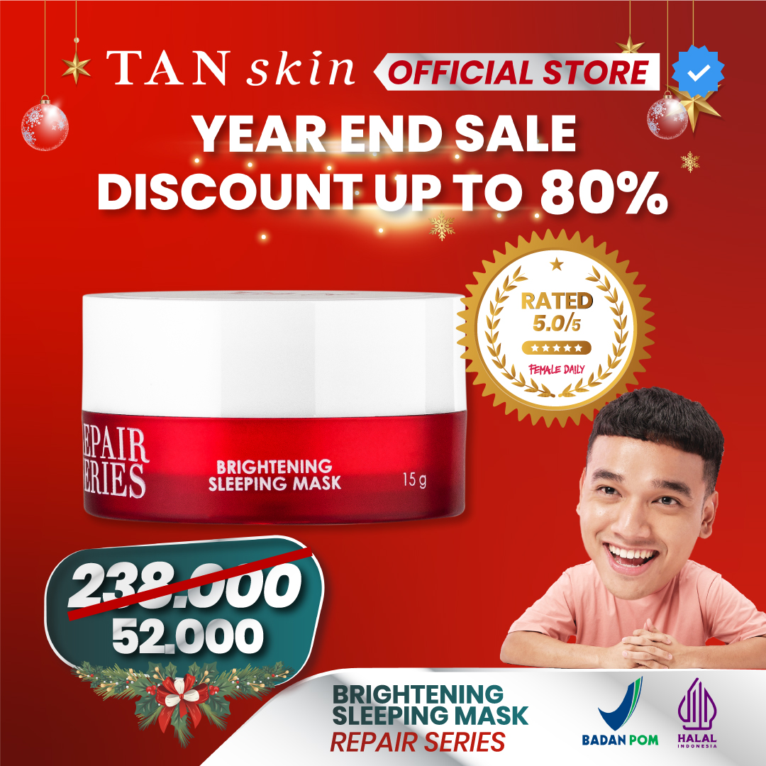 TAN SKIN Brightening Sleeping Mask Pencerah Wajah Dengan Niacinamide