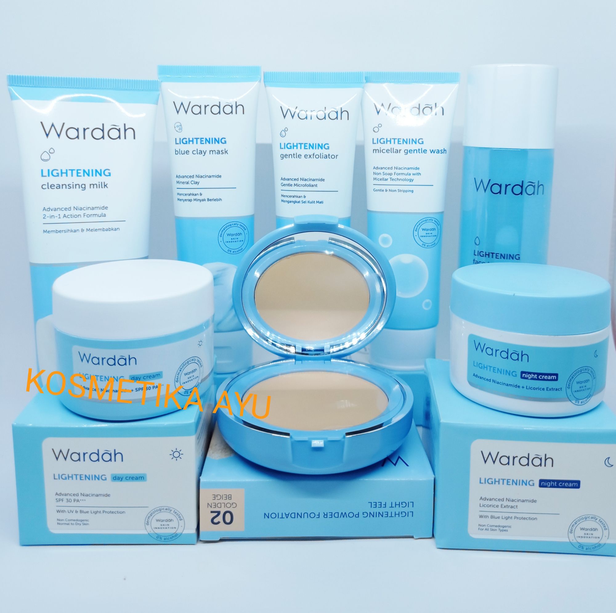 Wardah Paket Skincare Lightening Series Lengkap Ukuran Besar/ Paket