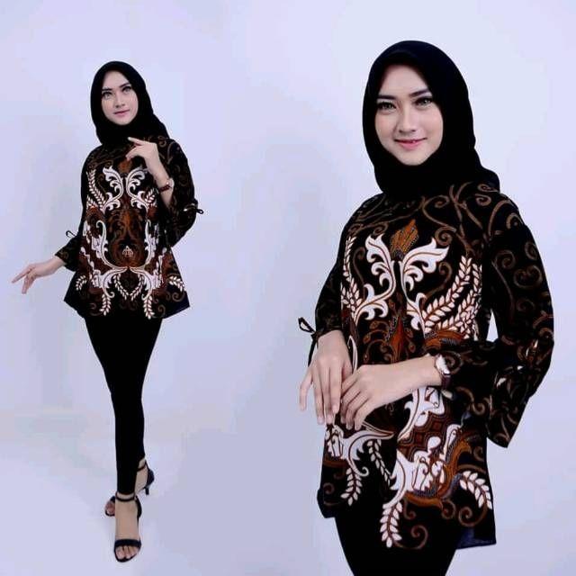 VAFASTORE baju batik atasan wanita modern terbaru dress batik wanita