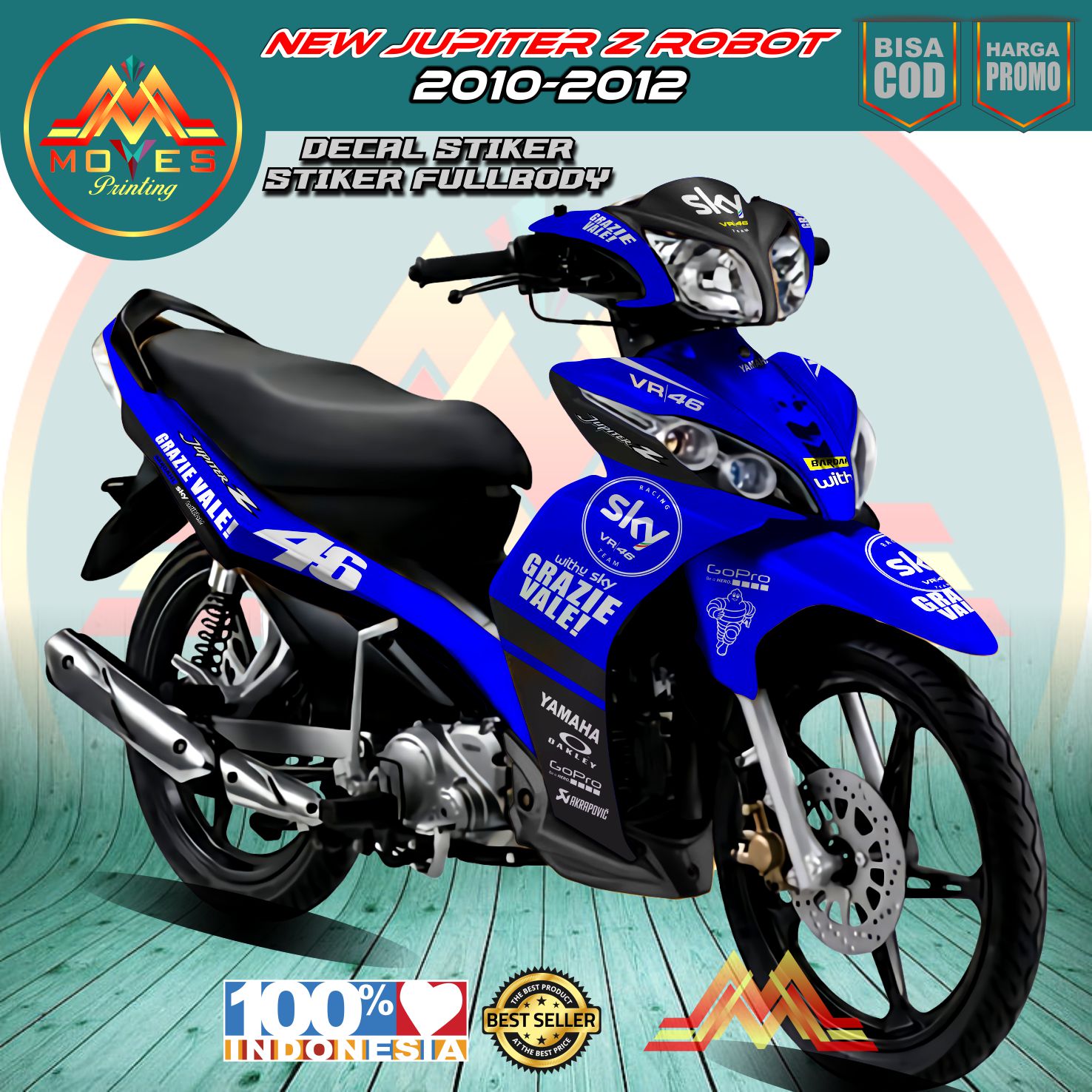 ⭐⭐⭐⭐⭐(COD) Decal Stiker Motor Jupiter z Robot Full Body Stiker Decal
