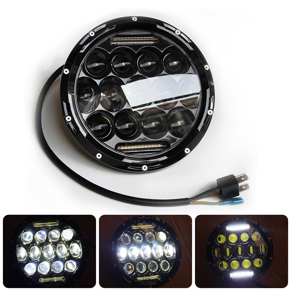 1X75 W 7 ''Lampu LED H4 H13 Tinggi Rendah Balok Bulat Mobil Lampu Yang Menyala untuk Jeep Lada Perkotaan Niva 4X4 Harley Motor