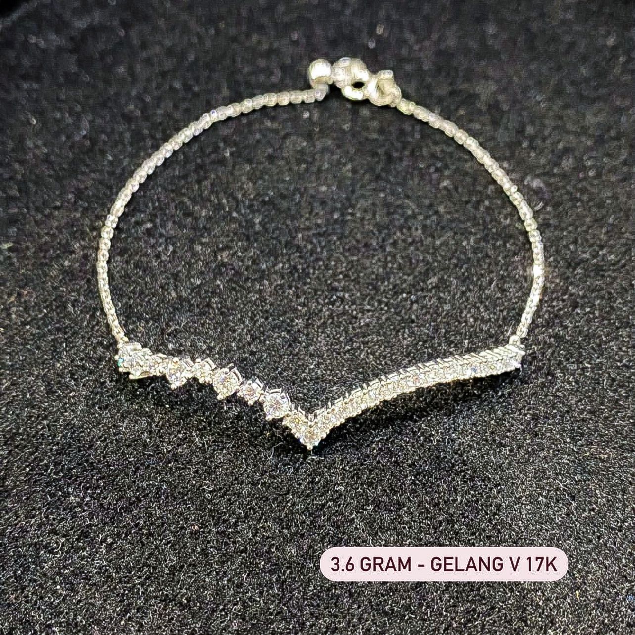 Gelang SERUT emas asli kadar 750 75 17k V Aurel Fuji adjustable