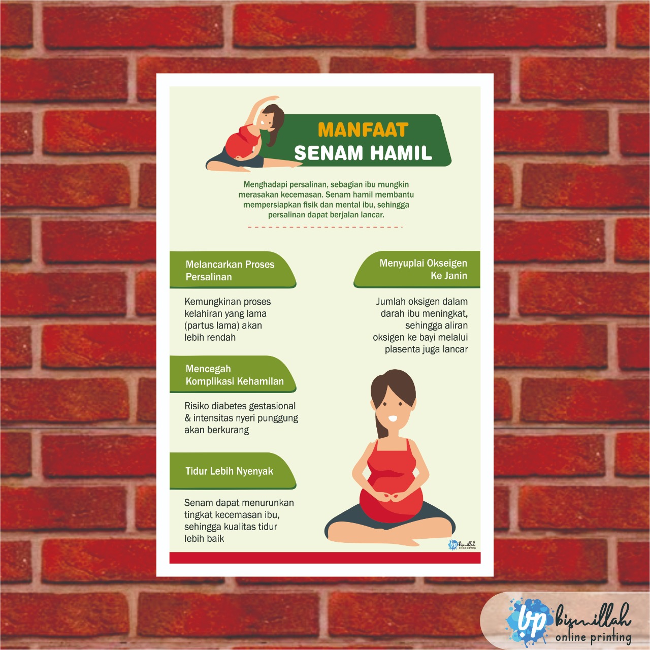 Poster Kesehatan Manfaat Senam Hamil Lazada Indonesia