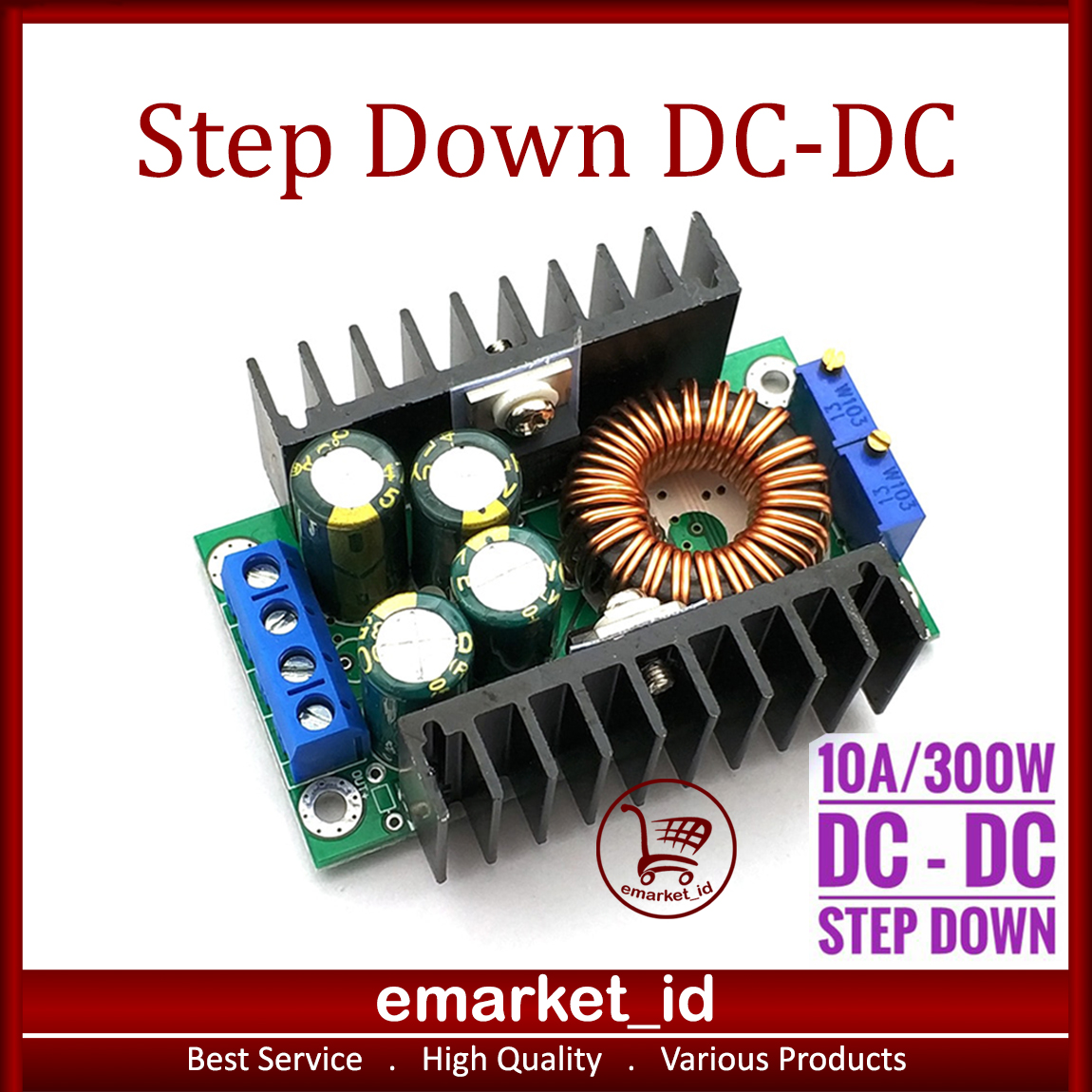 Step Down DC-DC 10A 300W CC CV / Module Stepdown Power Supply 0.8-28V ...