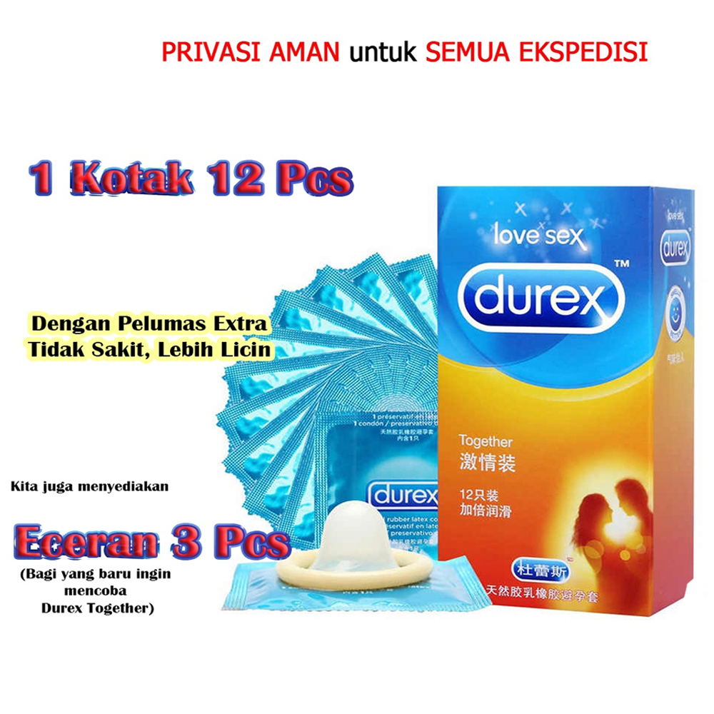 PRIVASI AMAN TERJAMIN - Safety Packaging - Durex Kondom Together 3S / 12s |  Lazada Indonesia