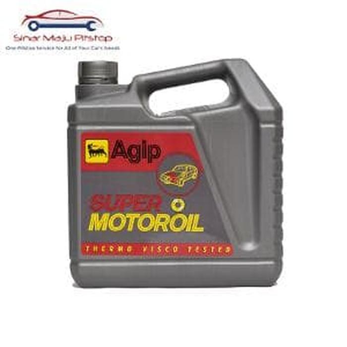 Agip Super Motoroil SAE 20W-50 Oli Mobil Bensin 4 Liter Original spare