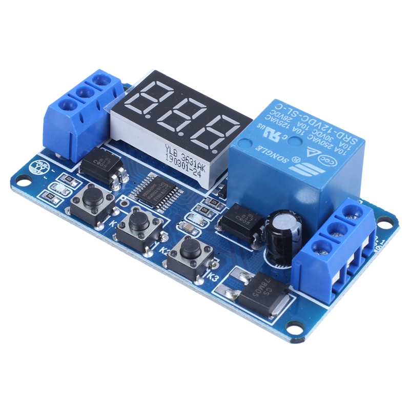 Automation DC 12V LED Display Digital Delay Timer Control Switch Relay ...