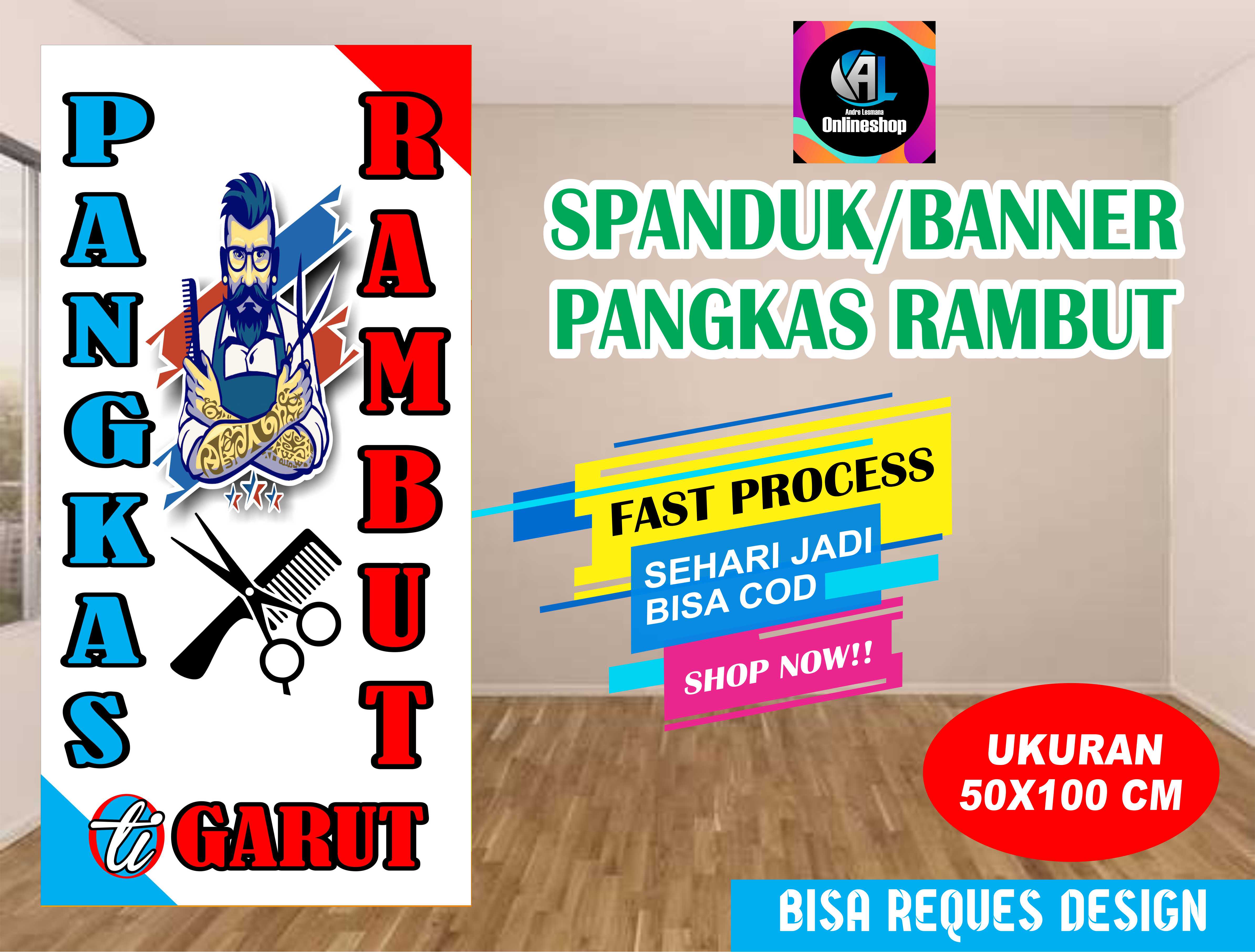 Spanduk, Banner Plang Pangkas Rambut Tigarut | Lazada Indonesia