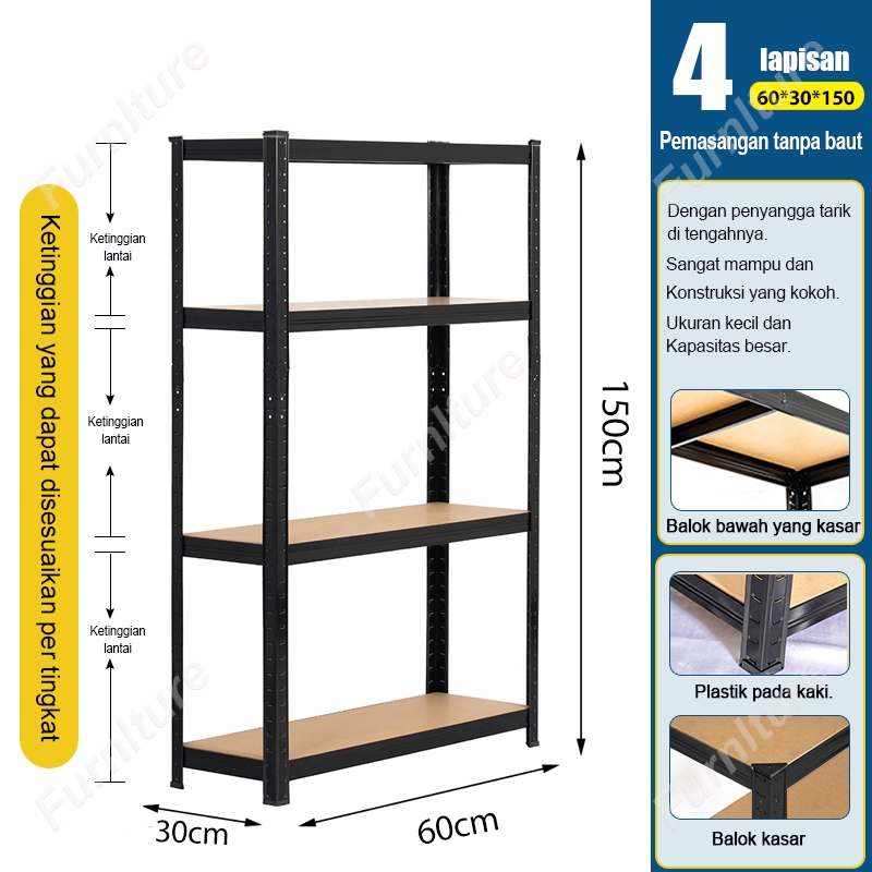 Rak Besi Siku 6 susun Rak Besi Susun Rak Barang Rak Penyimpanan Rak