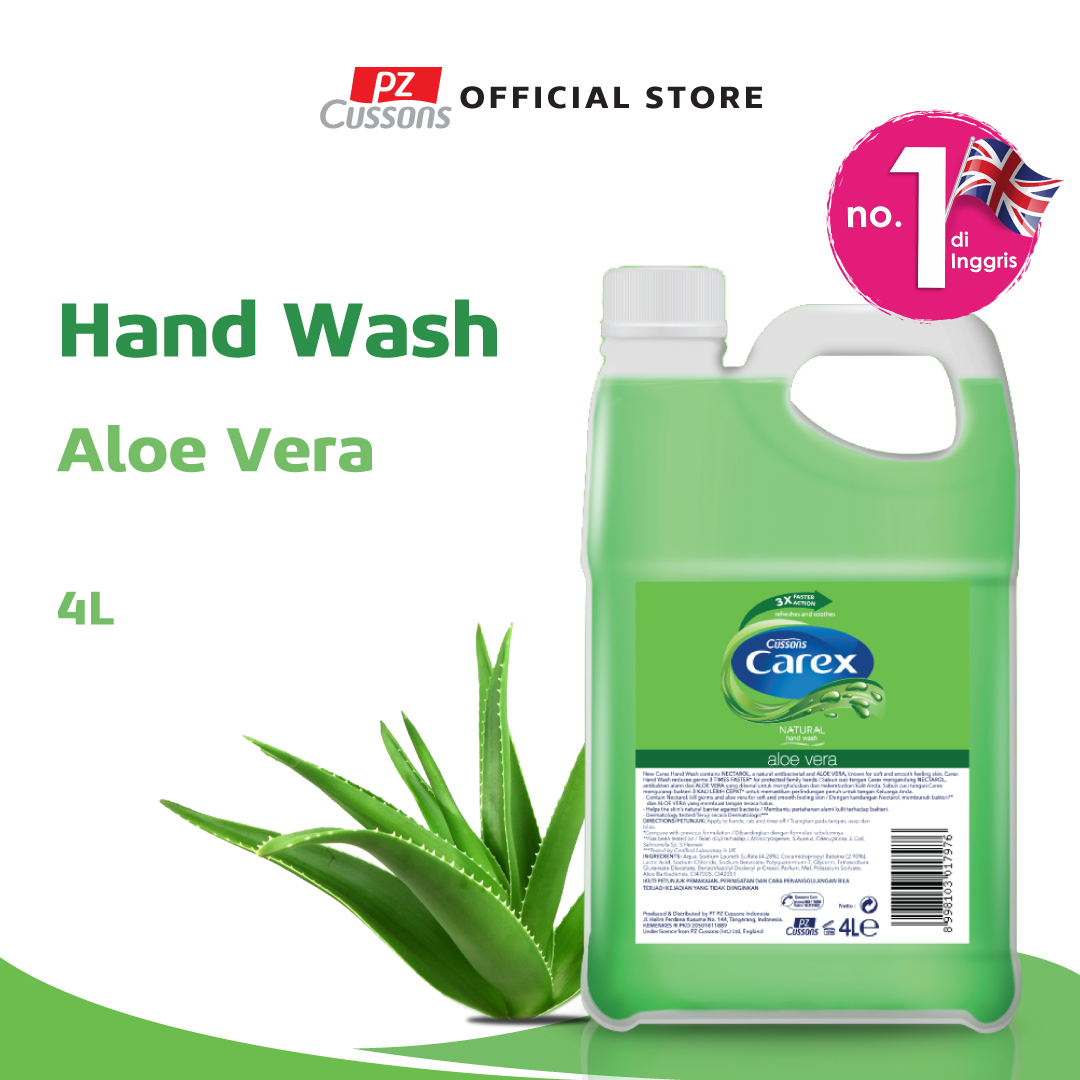 Carex Hand Wash Aloe Vera Sabun Cuci Tangan Antibakteri Jerigen 4L