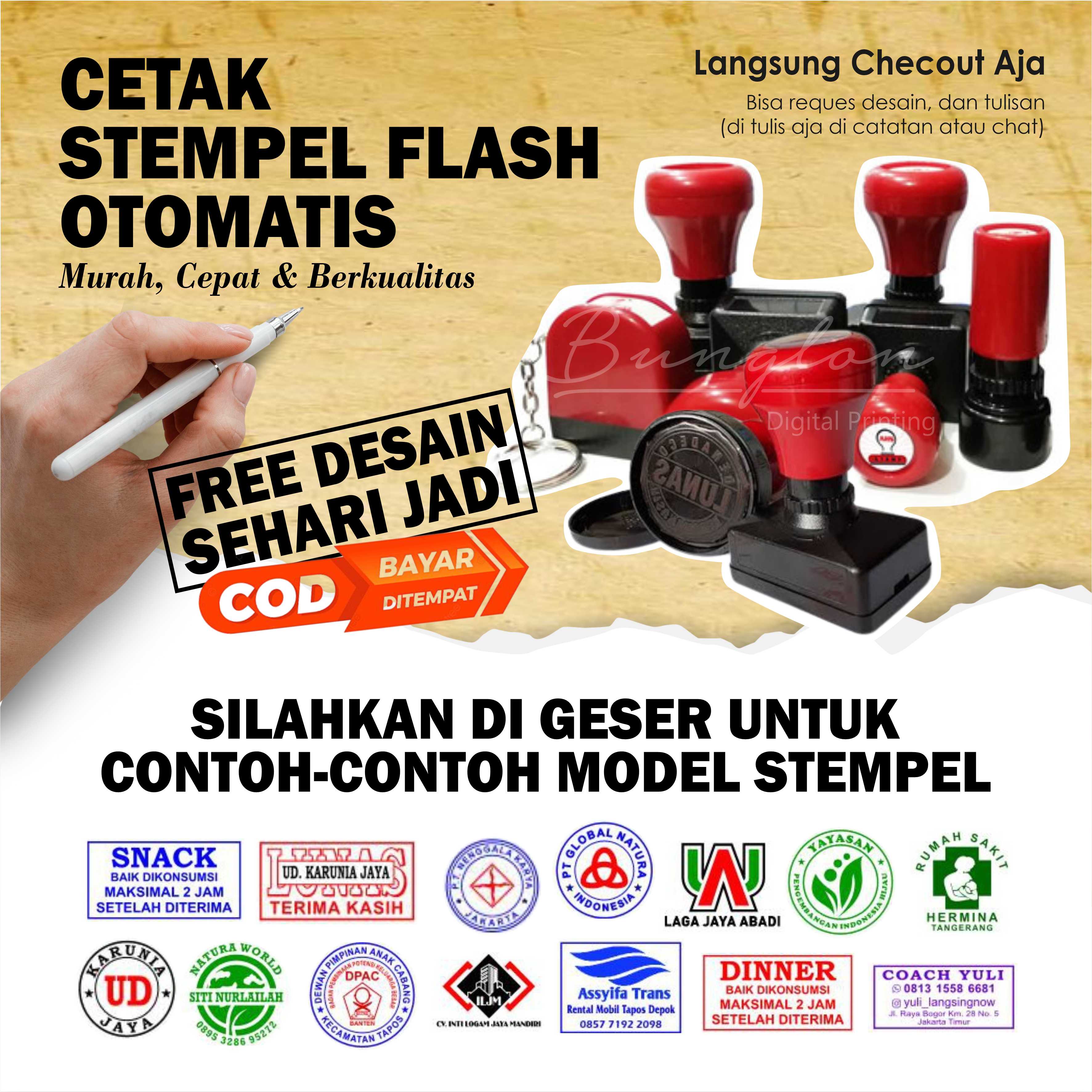 Cetak Stempel Otomatis, Stempel Legalisir, Dinas, Pramuka, Perusahaan ...