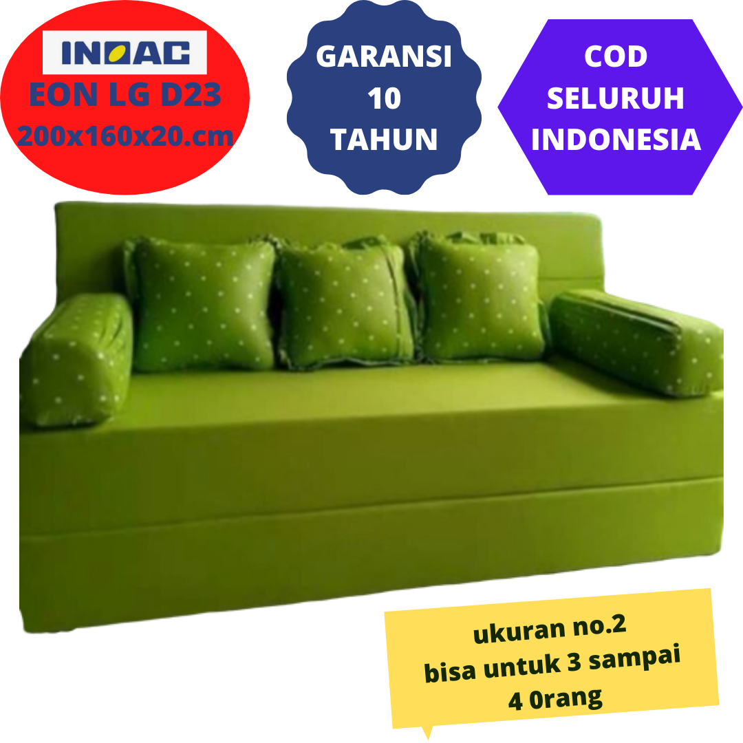 Inoac Sofabed Nomor Dua Ukuran 200x160x20 Cm Tebal 20 Garansi 10 Tahun