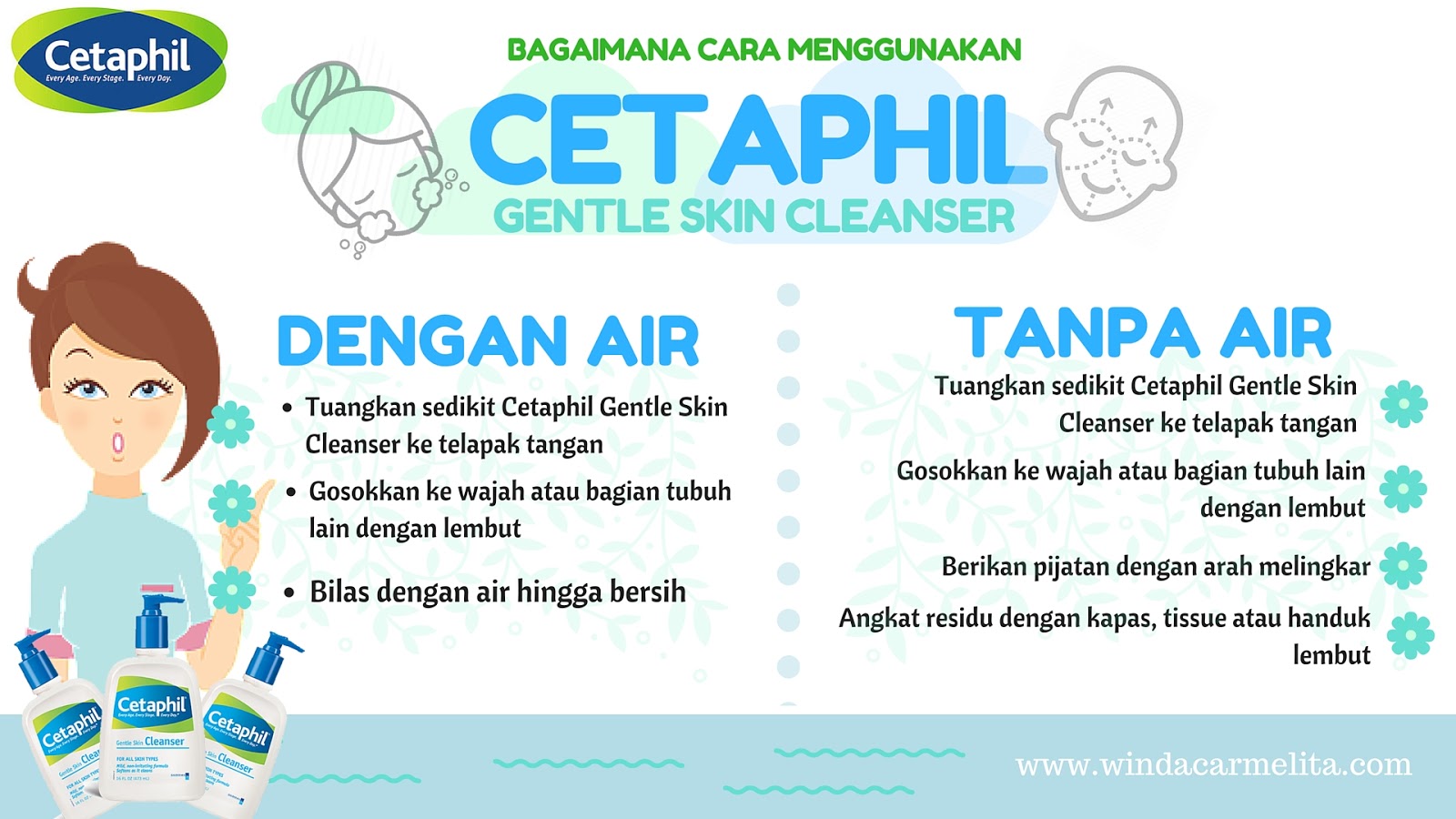 cara penggunaan cetaphil gentle cleanser