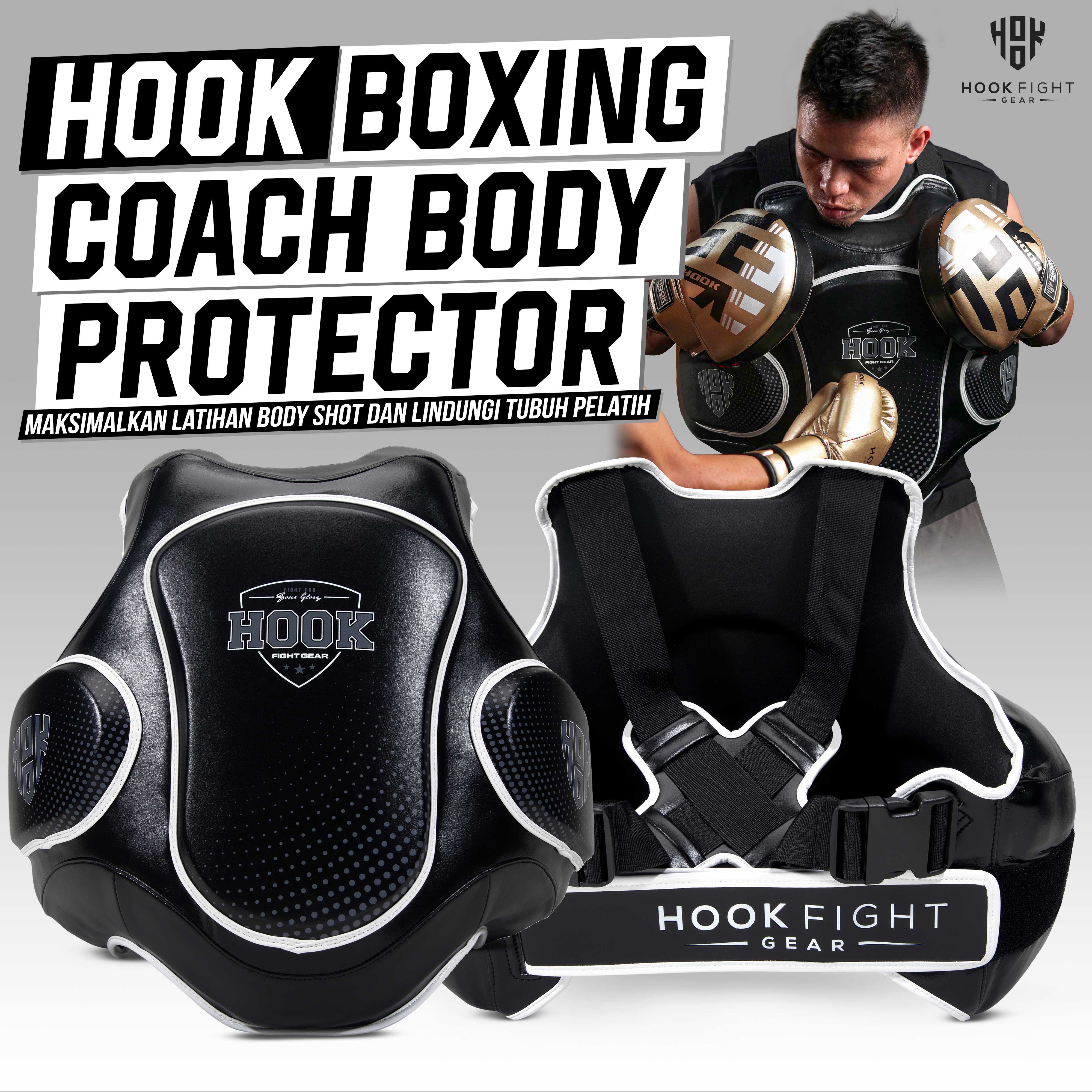BOXING CHEST GUARD HOOK FIGHT GEAR, BOXING BODY PROTECTOR, BODY PAD MMA