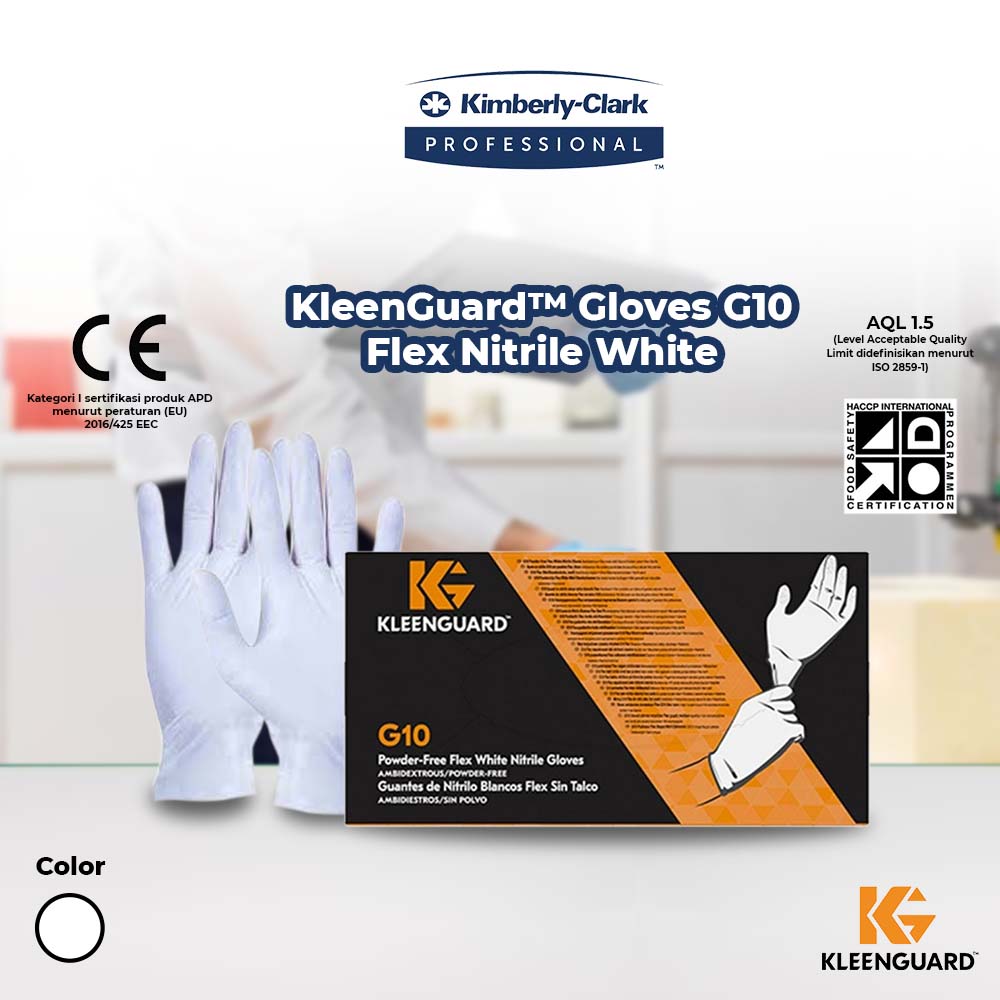 Kleenguard G10 Grey Disposable Gloves KLEENGUARD G10 Flex White