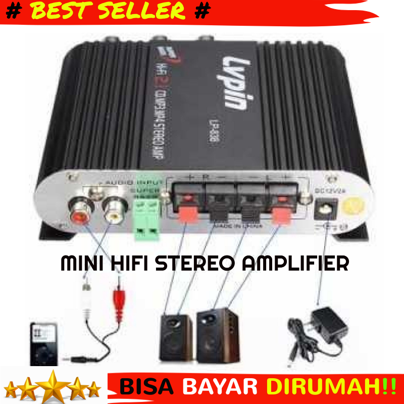 LVPIN Mini HiFi Stereo Amplifier Treble 