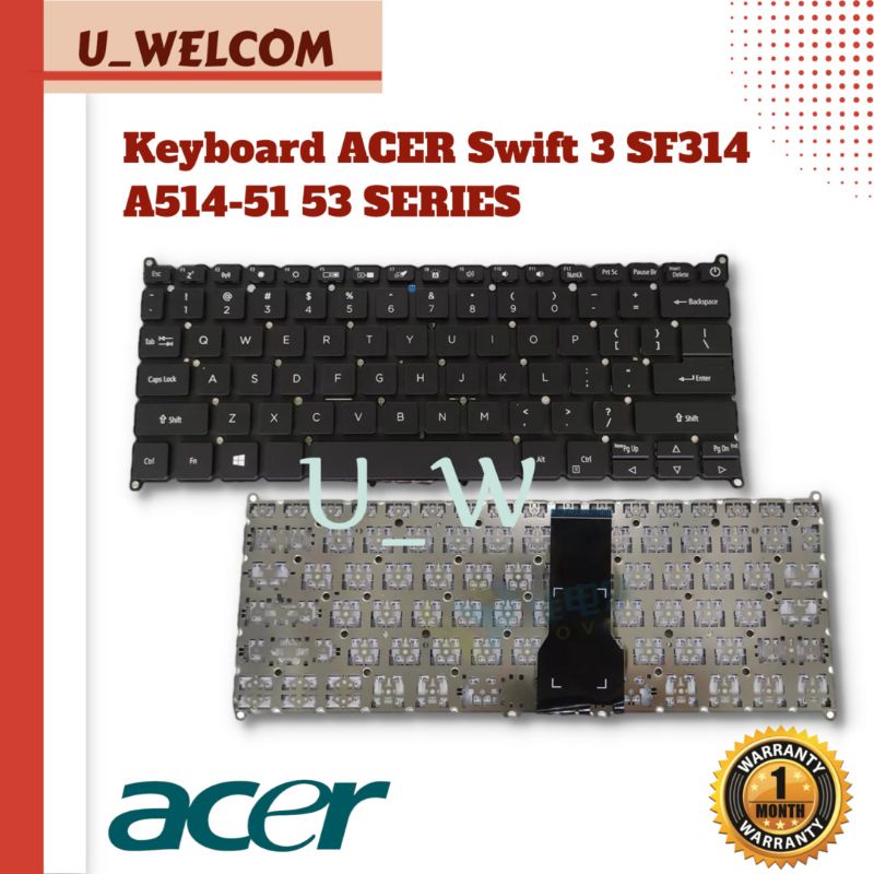 Clavier AZERTY Français De Remplacement Pour Acer Aspire 5 (modèles A514-53, A514-54, Etc.) - Marque Kinpower