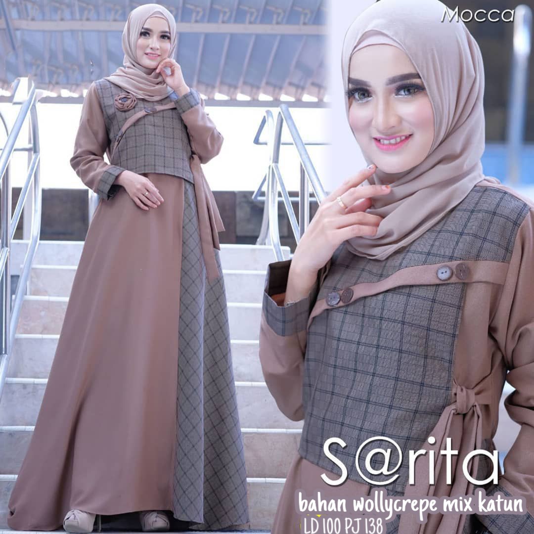 Fashion Wanita Sarita Long Dress Baju Gamis Wanita Terbaru 2021 Gamis Remaja Modern Busana Muslim Wanita Terbaru Lazada Indonesia