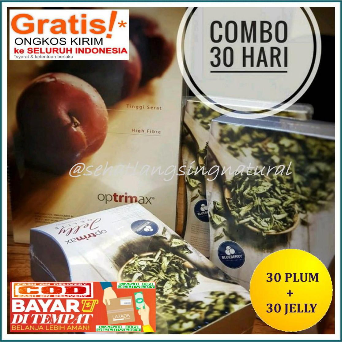 PROMO TERMURAH! OPTRIMAX SUPER COMBO 30  -  PAKET 1 BULAN (30 PLUM  & 30 JELLY) Detoks & Fat Burner - Buah Plum Kering Pelangsing & Diet Jelly - Obat Kurus/Pengurus Badan - Detoksifikasi - Pembakar/Penghilang Lemak - Optrimax Plum Delite - Optrimax Jelly